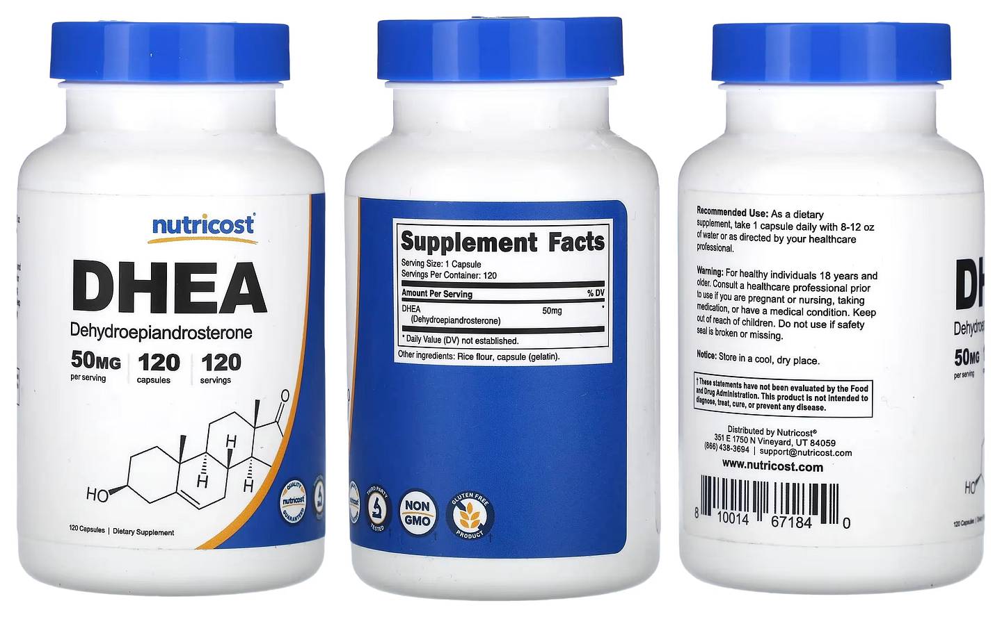 Nutricost, DHEA packaging