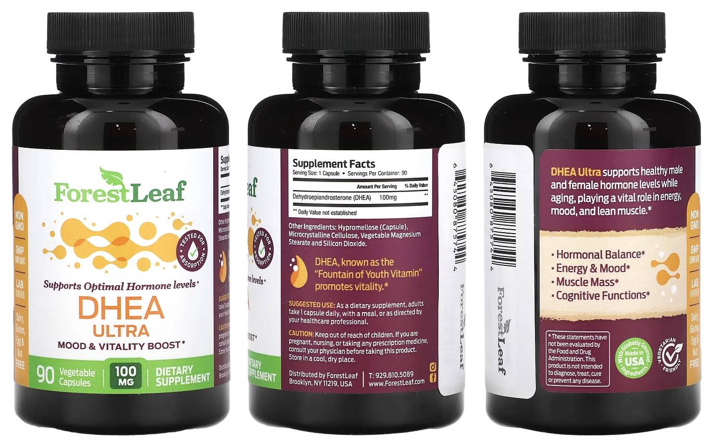 Forest Leaf, DHEA Ultra packaging