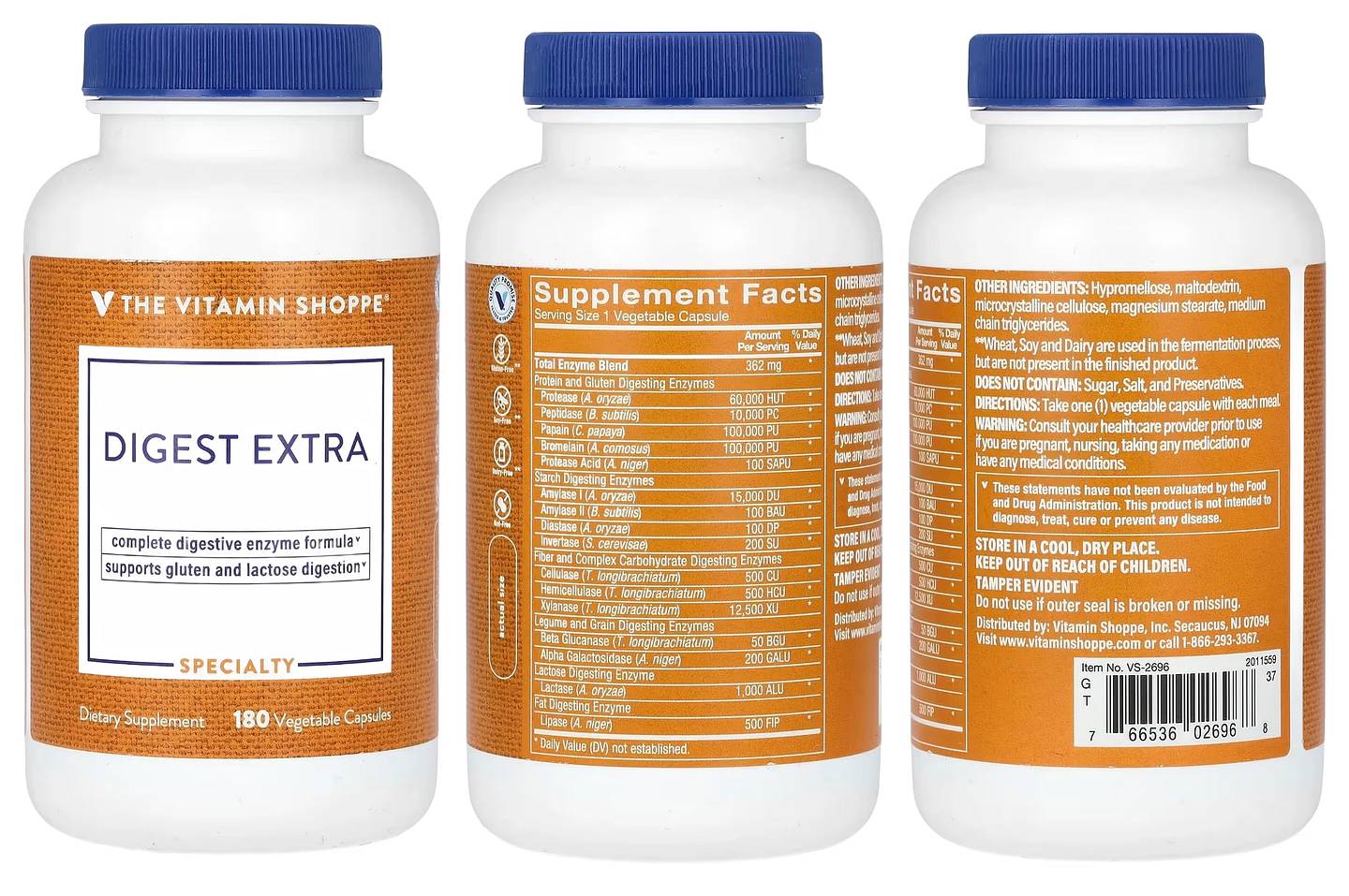 The Vitamin Shoppe, Digest Extra packaging