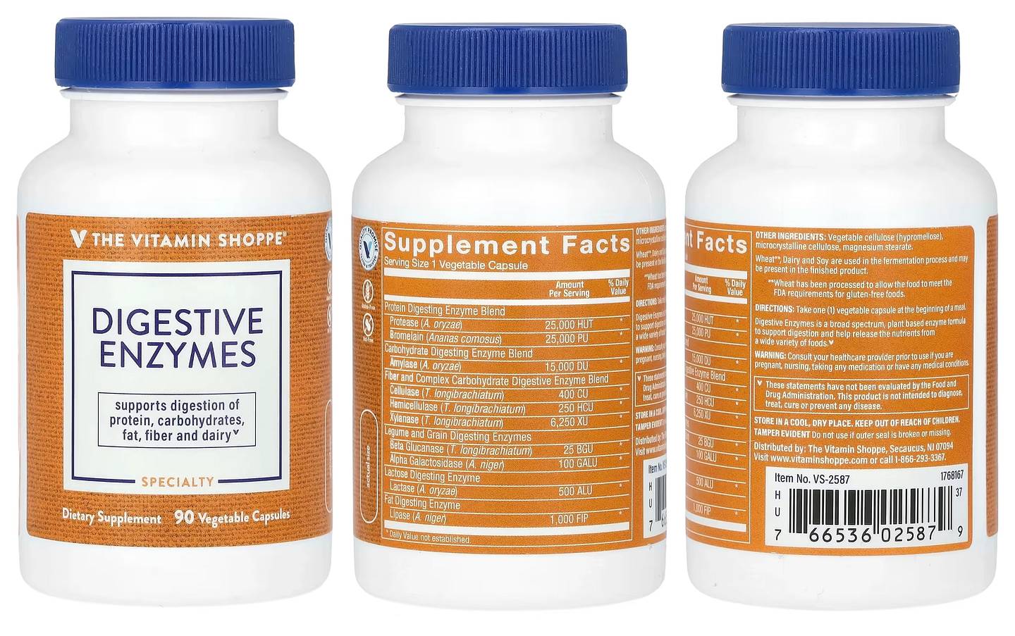 The Vitamin Shoppe, Digestive Enzymes packaging