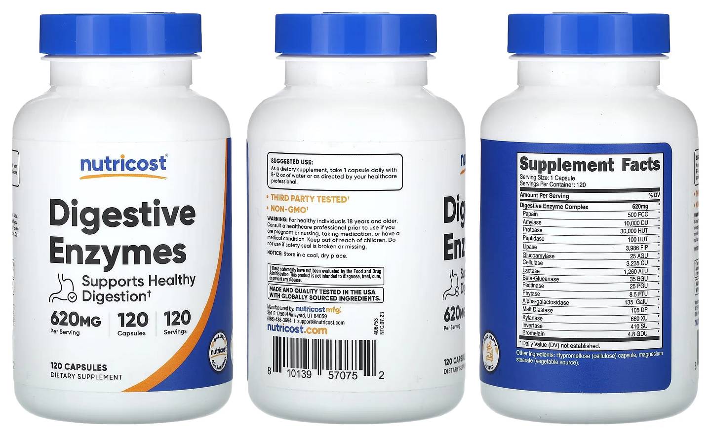 Nutricost, Digestive Enzymes packaging