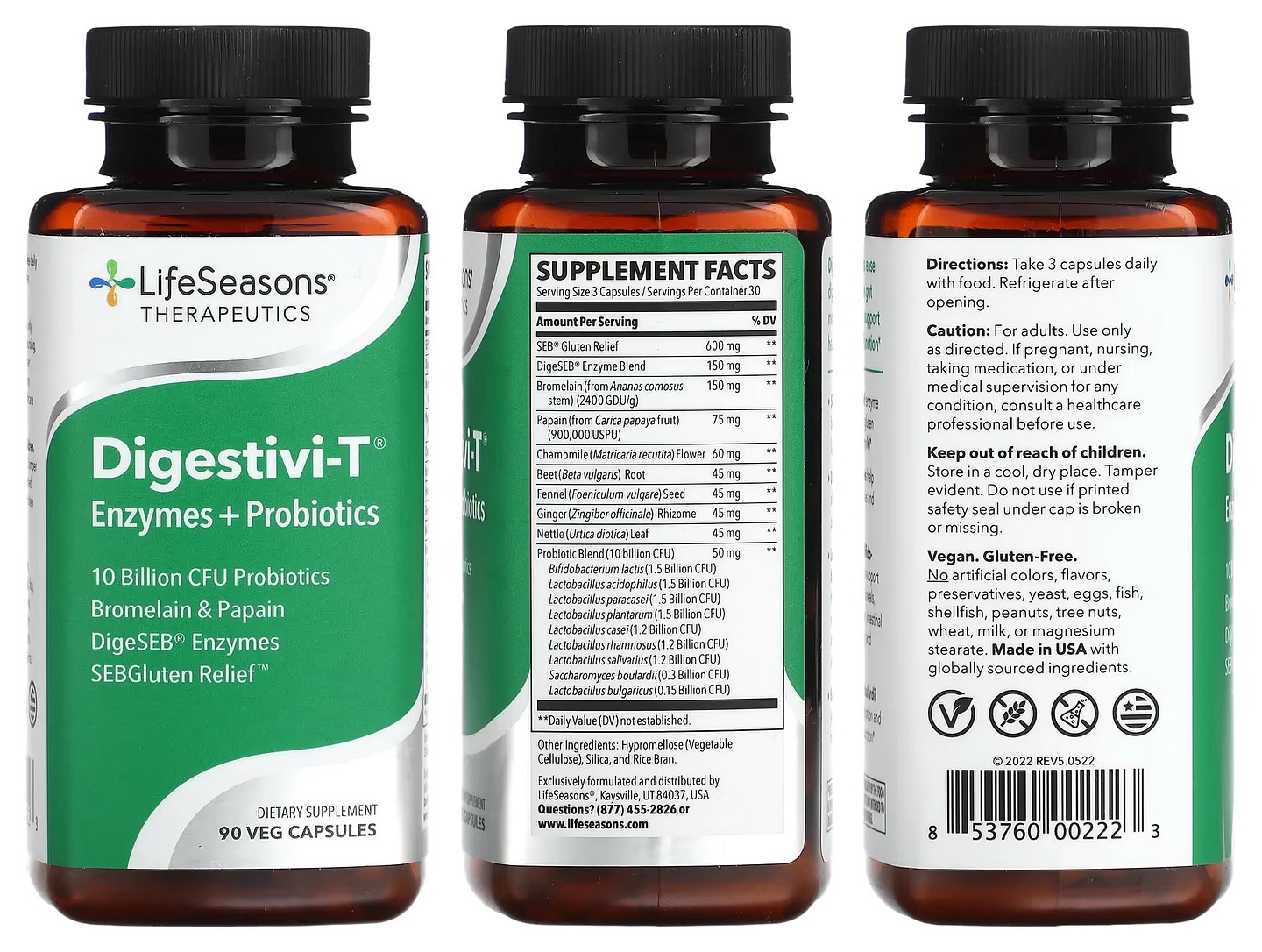 LifeSeasons, Digestivi-T packaging