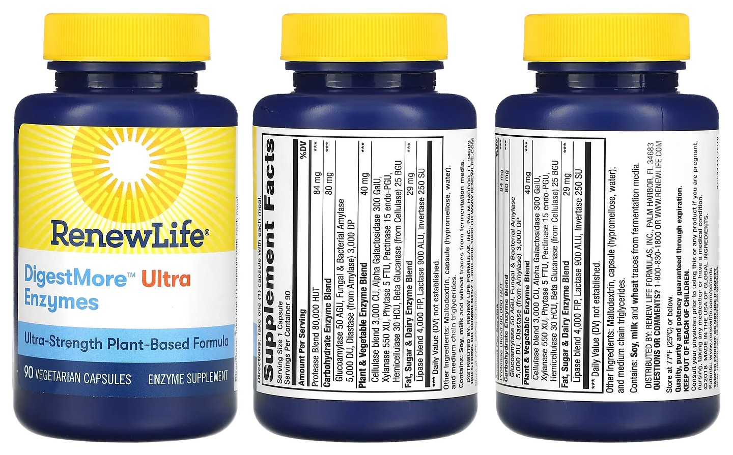 Renew Life, DigestMore Ultra Enzymes packaging