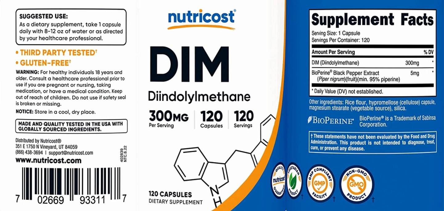 Nutricost, DIM label