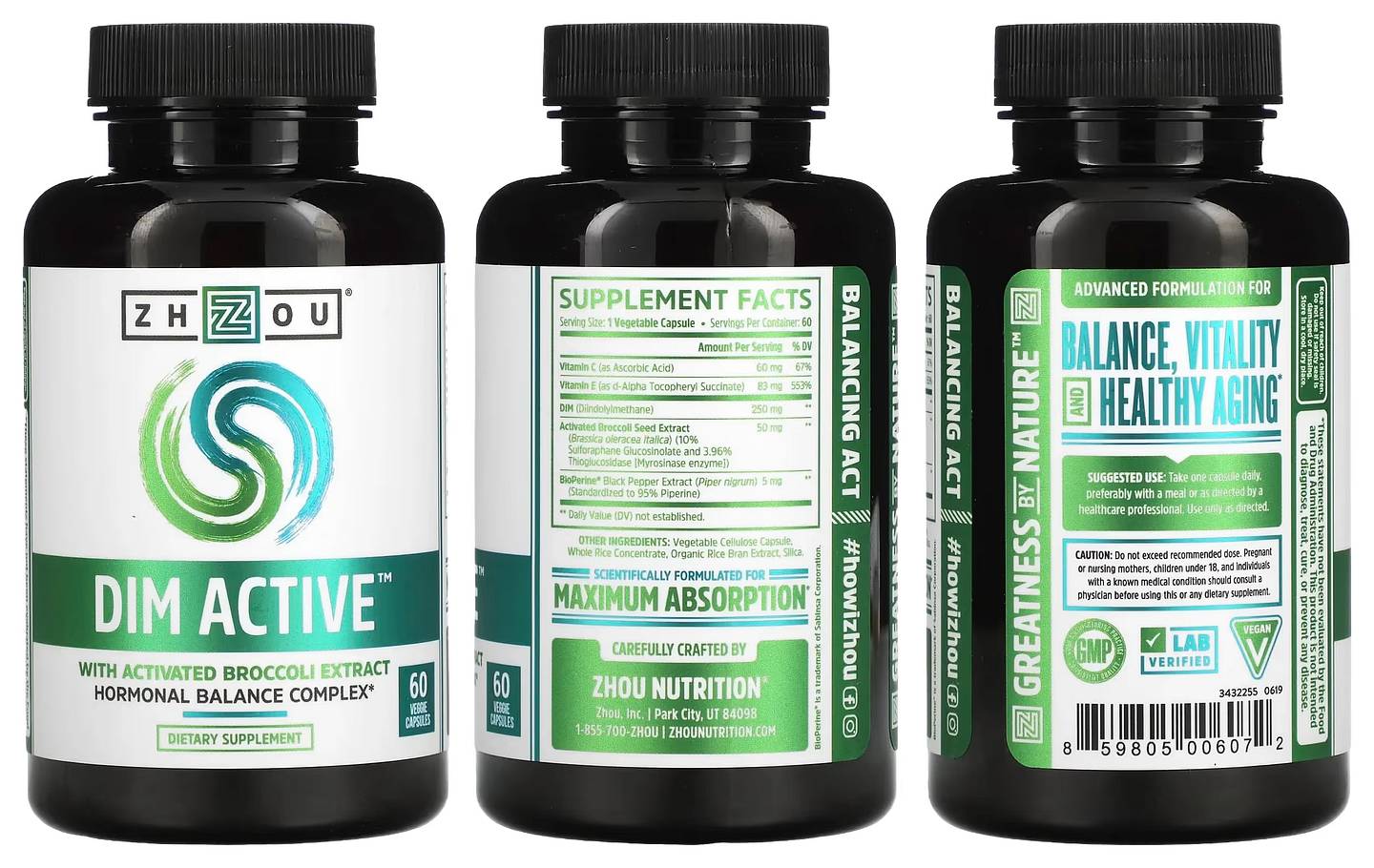 Zhou Nutrition, DIM Active packaging