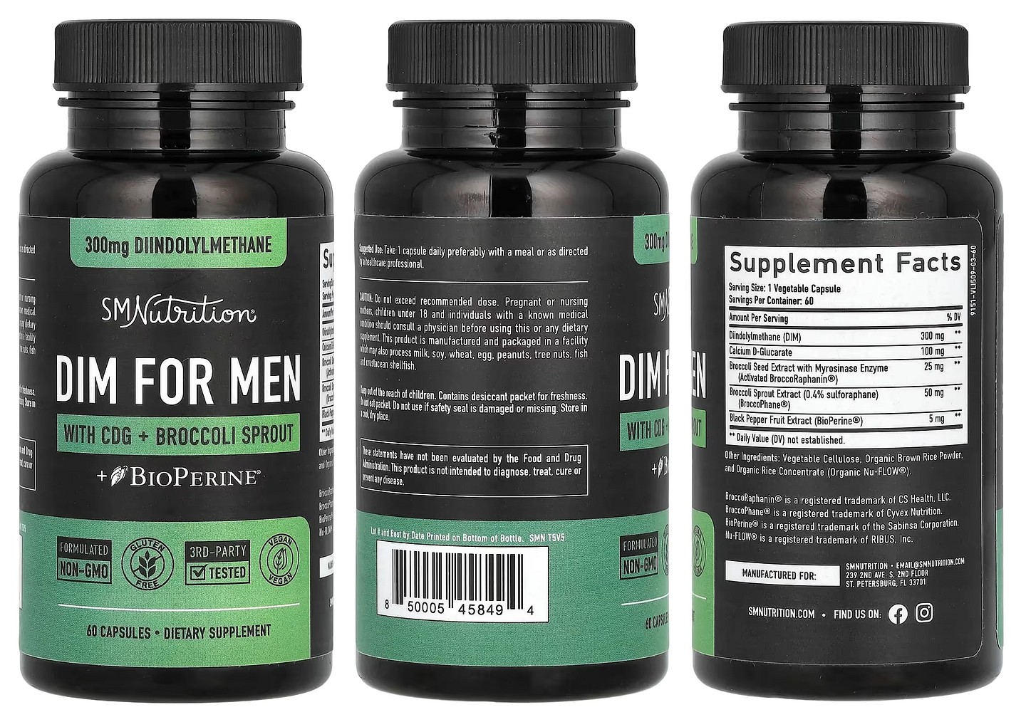 SMNutrition, DIM For Men packaging