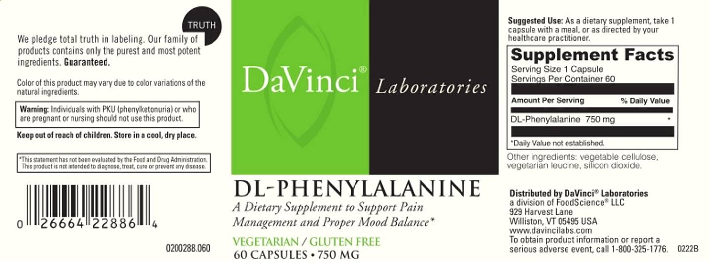 DaVinci Laboratories of Vermont, DL-Phenylalanine label