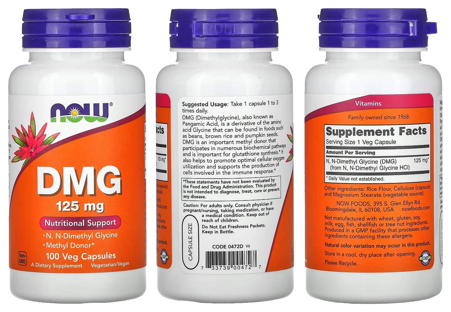 NOW Foods, DMG packaging