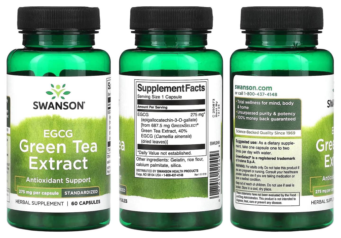 Swanson, ECGC Green Tea Extract packaging