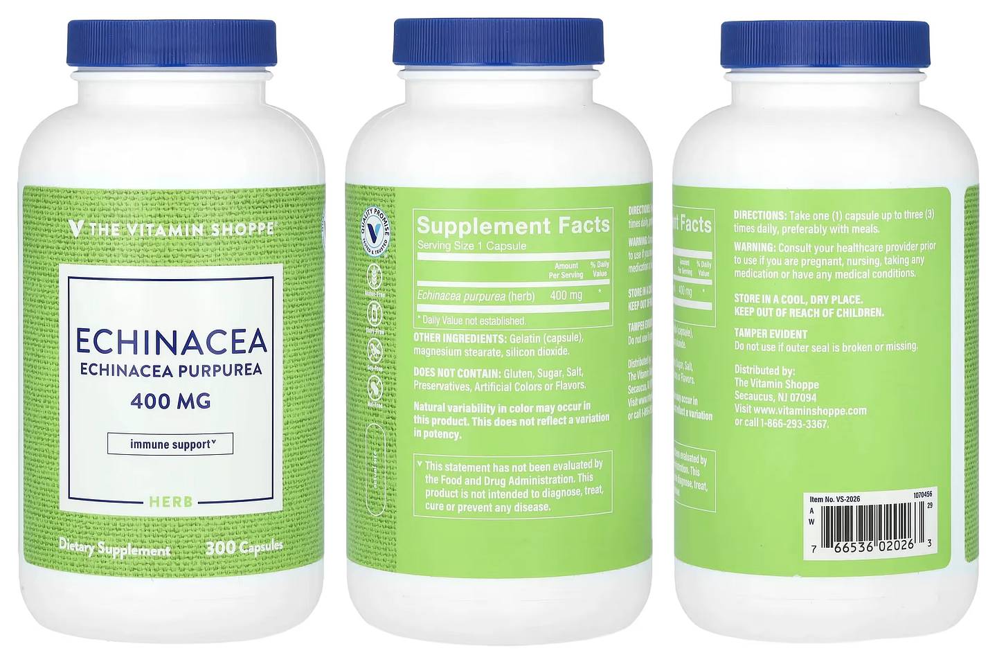 The Vitamin Shoppe, Echinacea packaging