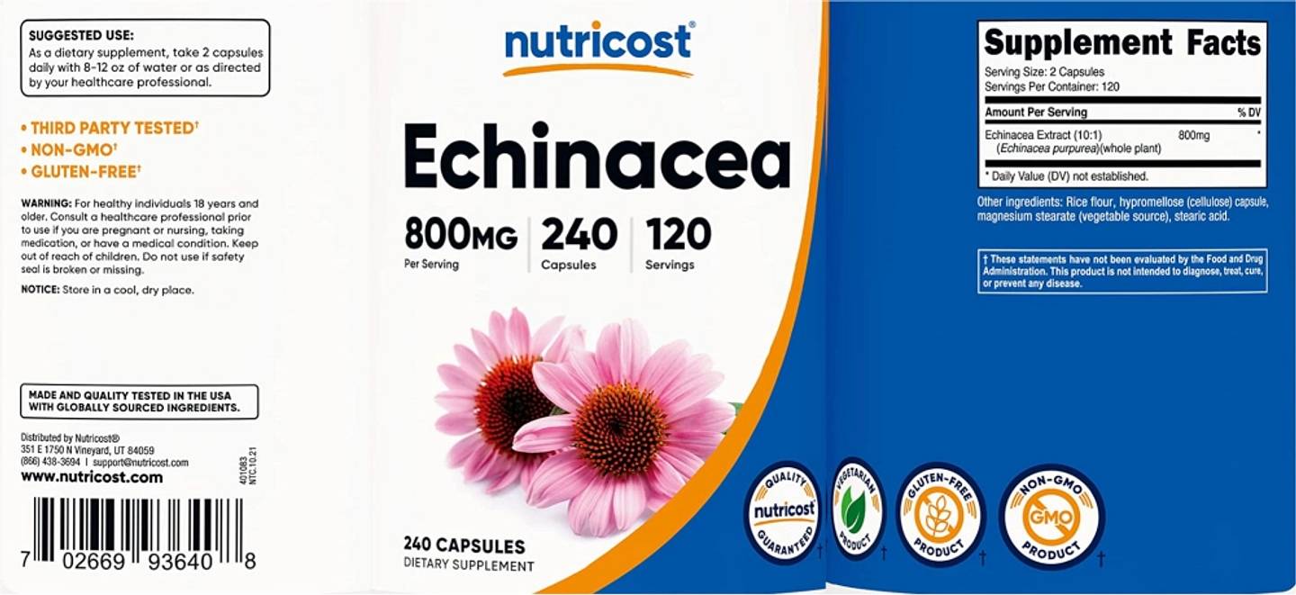 Nutricost, Echinacea label