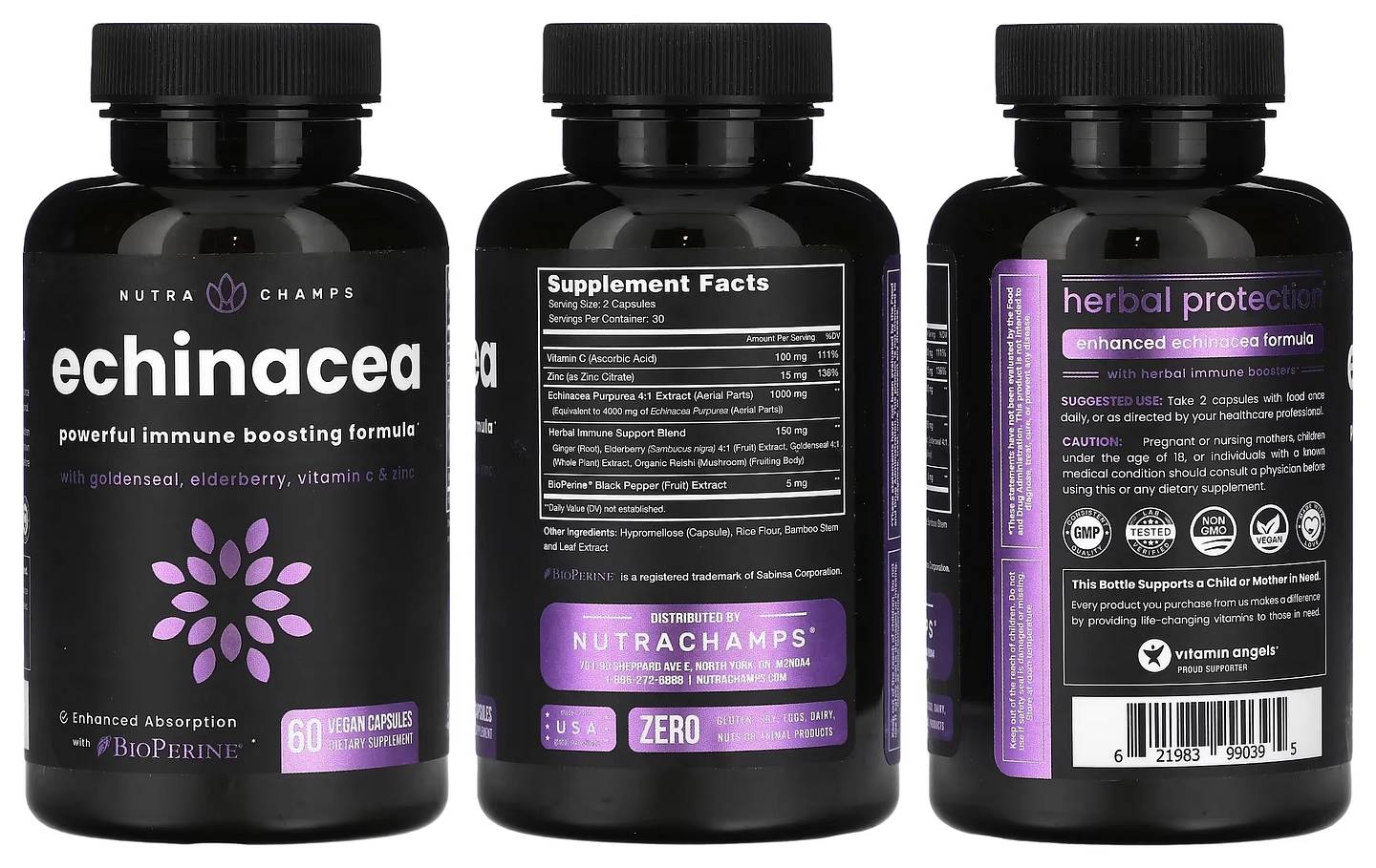 NutraChamps, Echinacea packaging