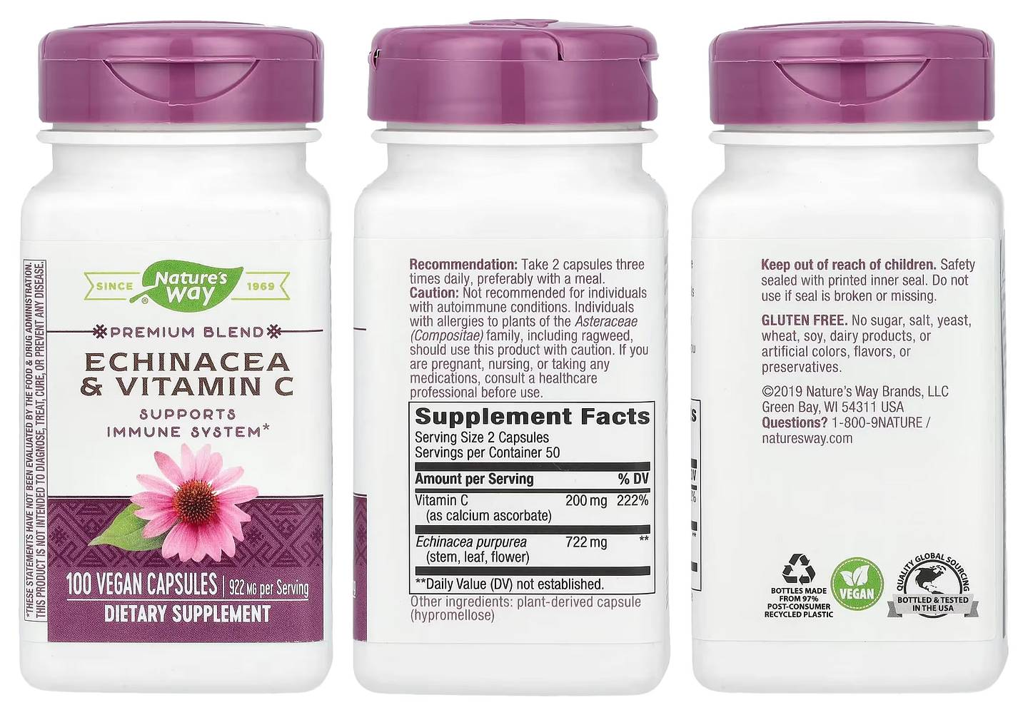 Nature's Way, Echinacea & Vitamin C packaging