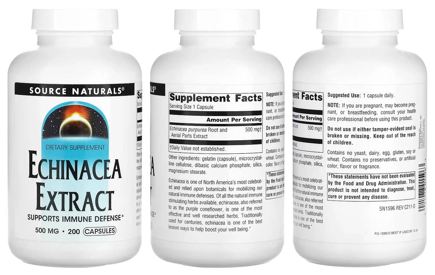 Source Naturals, Echinacea Extract packaging