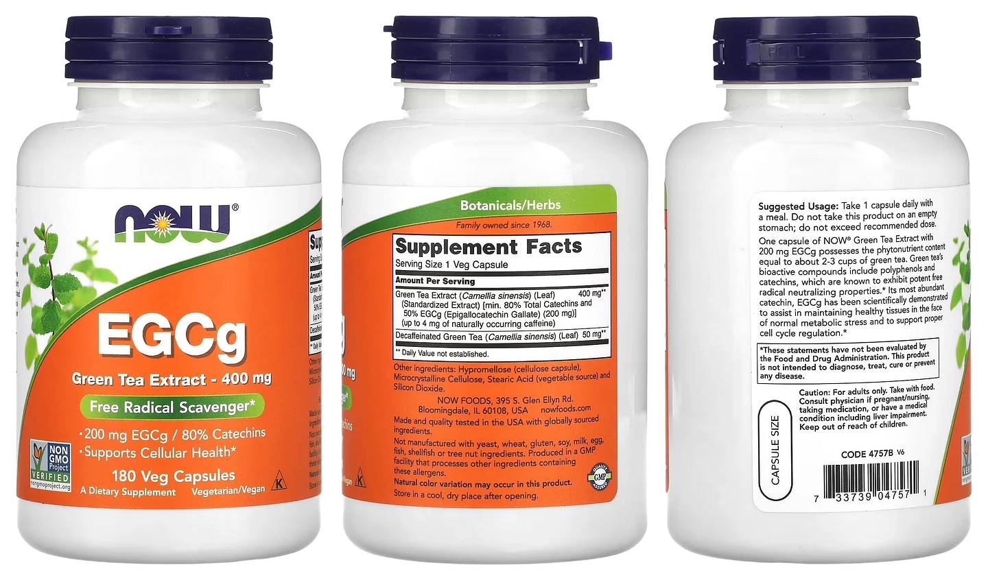 NOW Foods, EGCg packaging