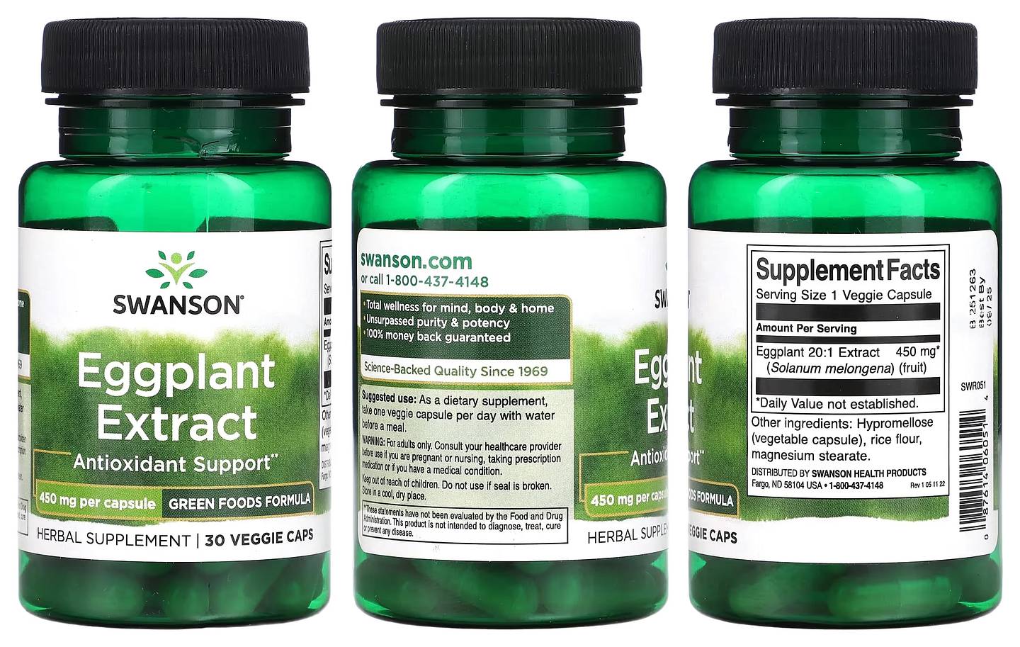 Swanson, Eggplant Extract packaging