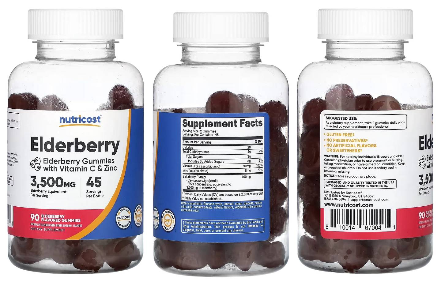 Nutricost, Elderberry packaging