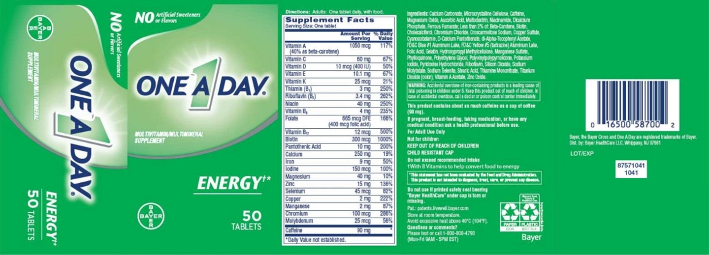 One-A-Day, Energy label