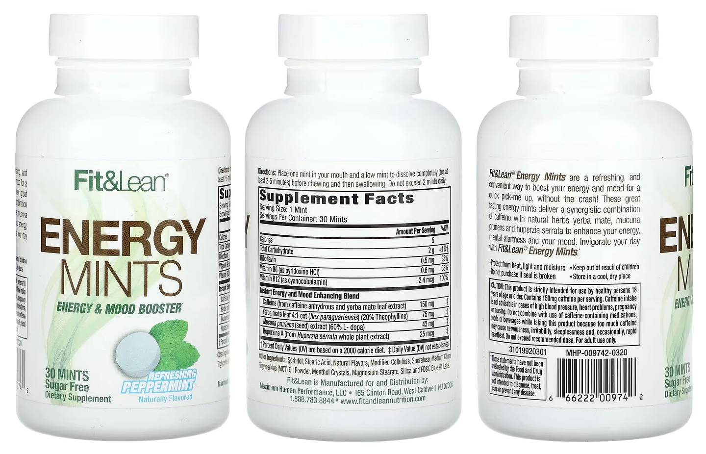 Fit & Lean, Energy Mints packaging