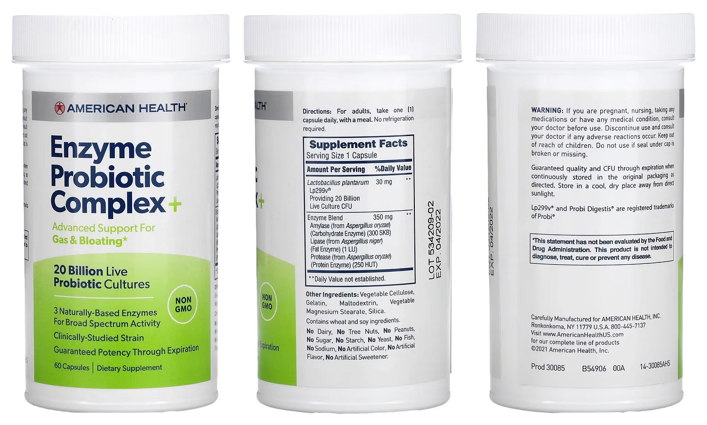 American Health, Enzyme Probiotic Complex+ packaging