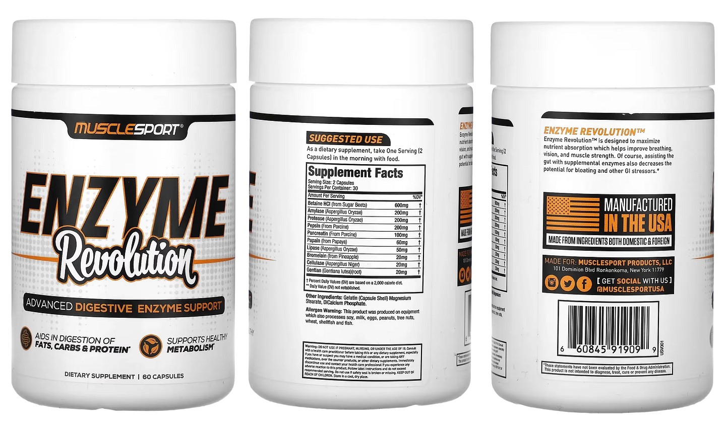 MuscleSport, Enzyme Revolution packaging