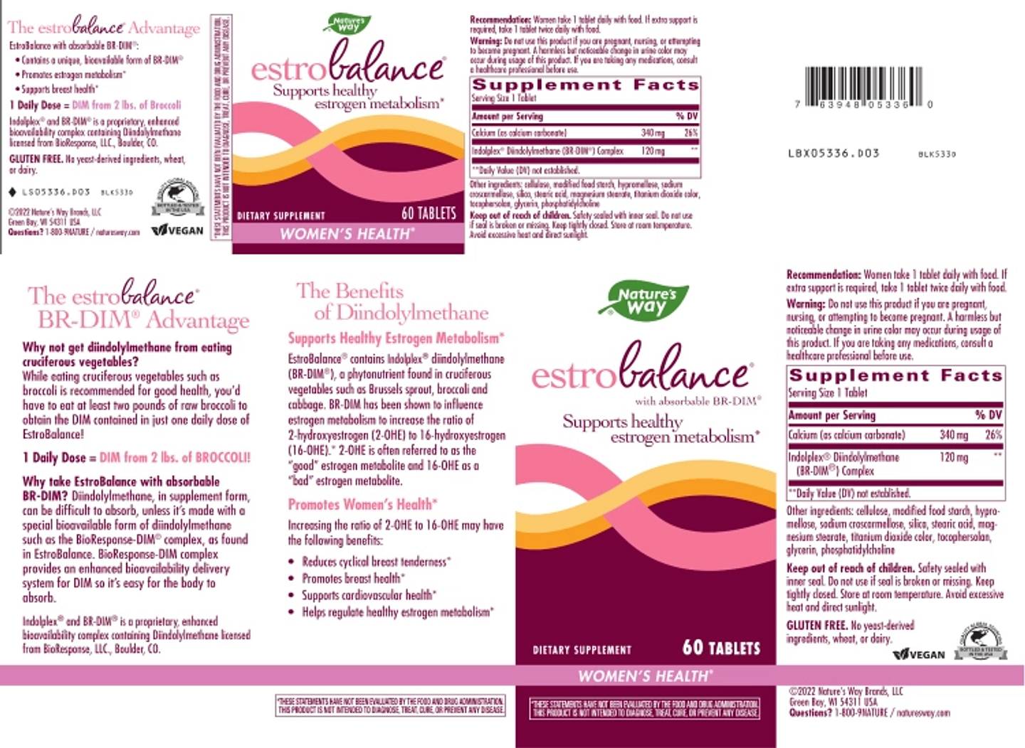 Nature's Way, EstroBalance with Absorbable BR-DIM label