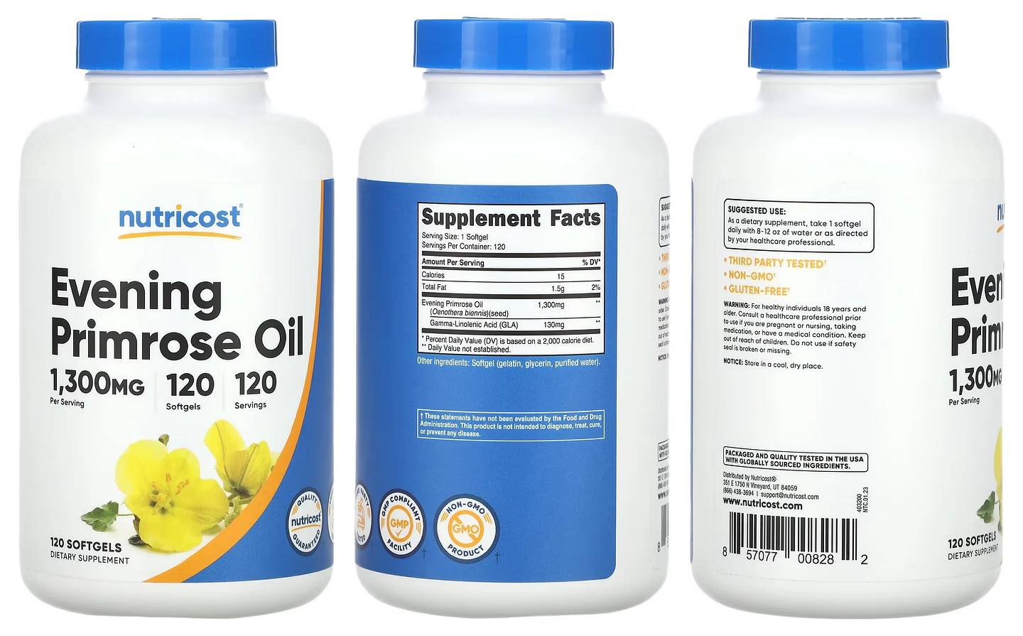 Nutricost, Evening Primrose Oil packaging