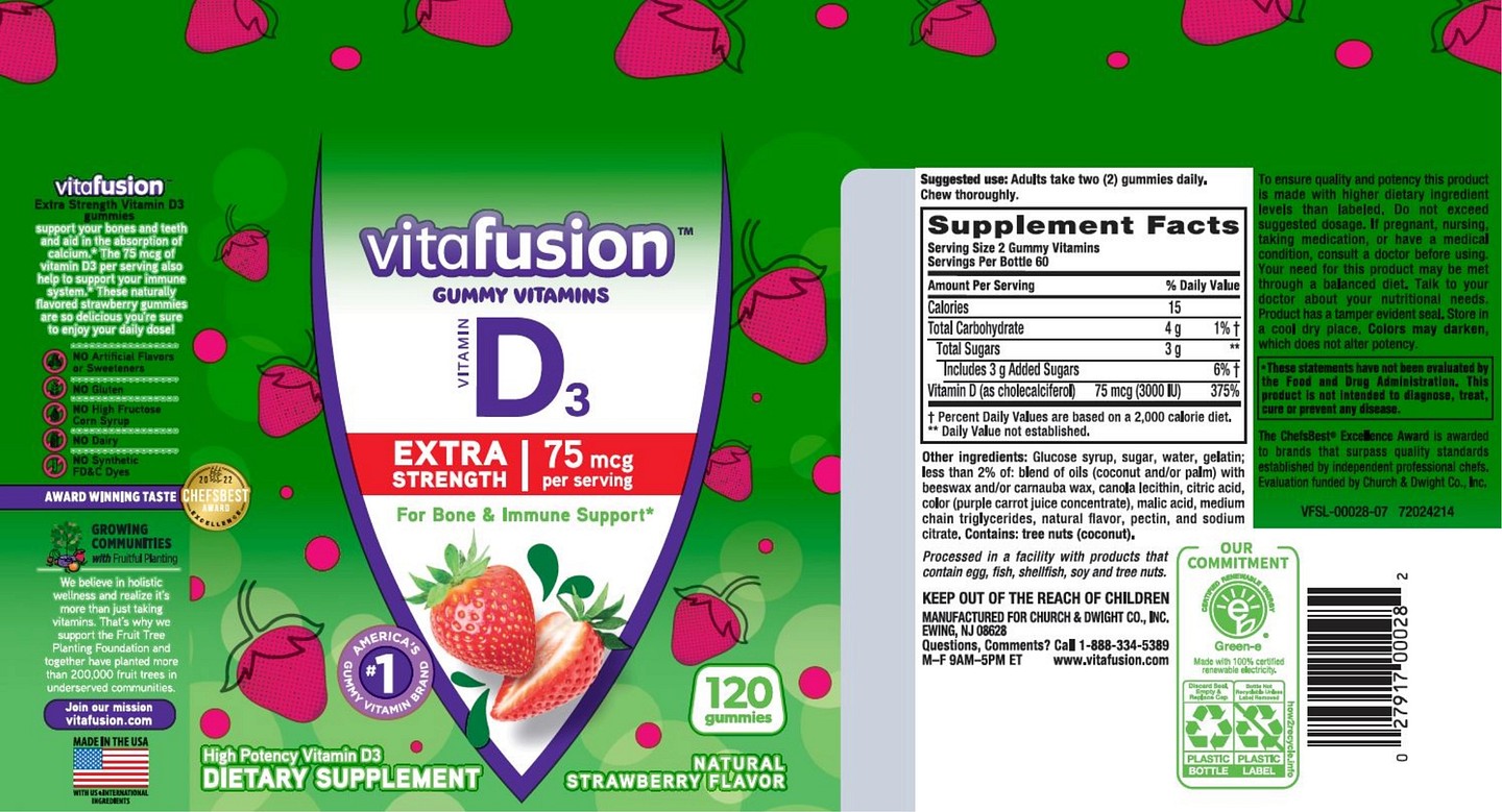 VitaFusion, Extra Strength D3 label