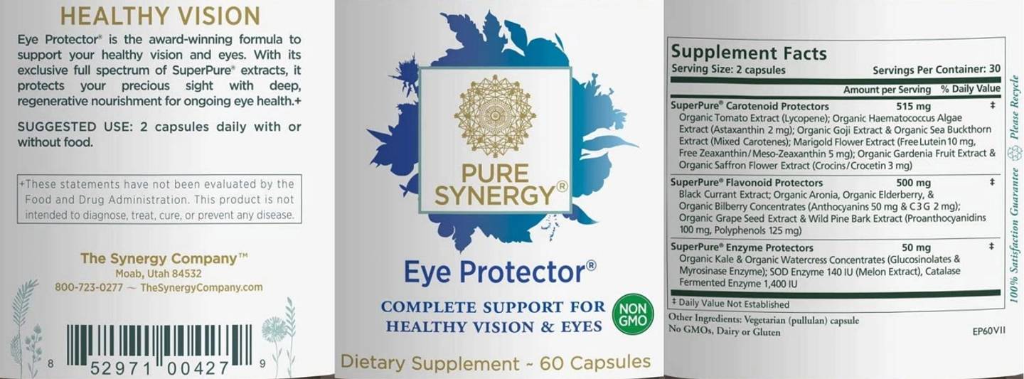 Pure Synergy, Eye Protector label