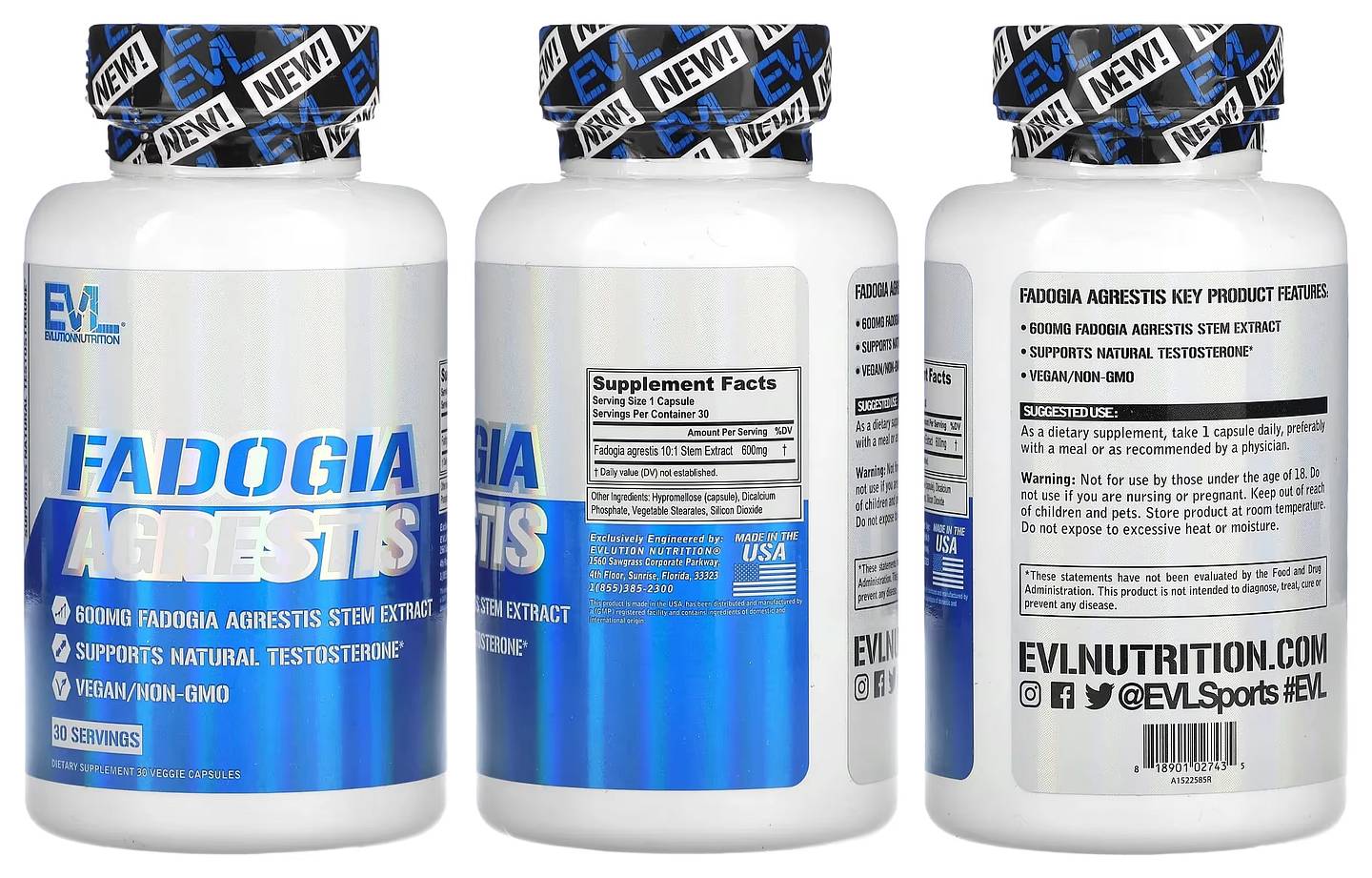 EVLution Nutrition, Fadogia Agrestis packaging