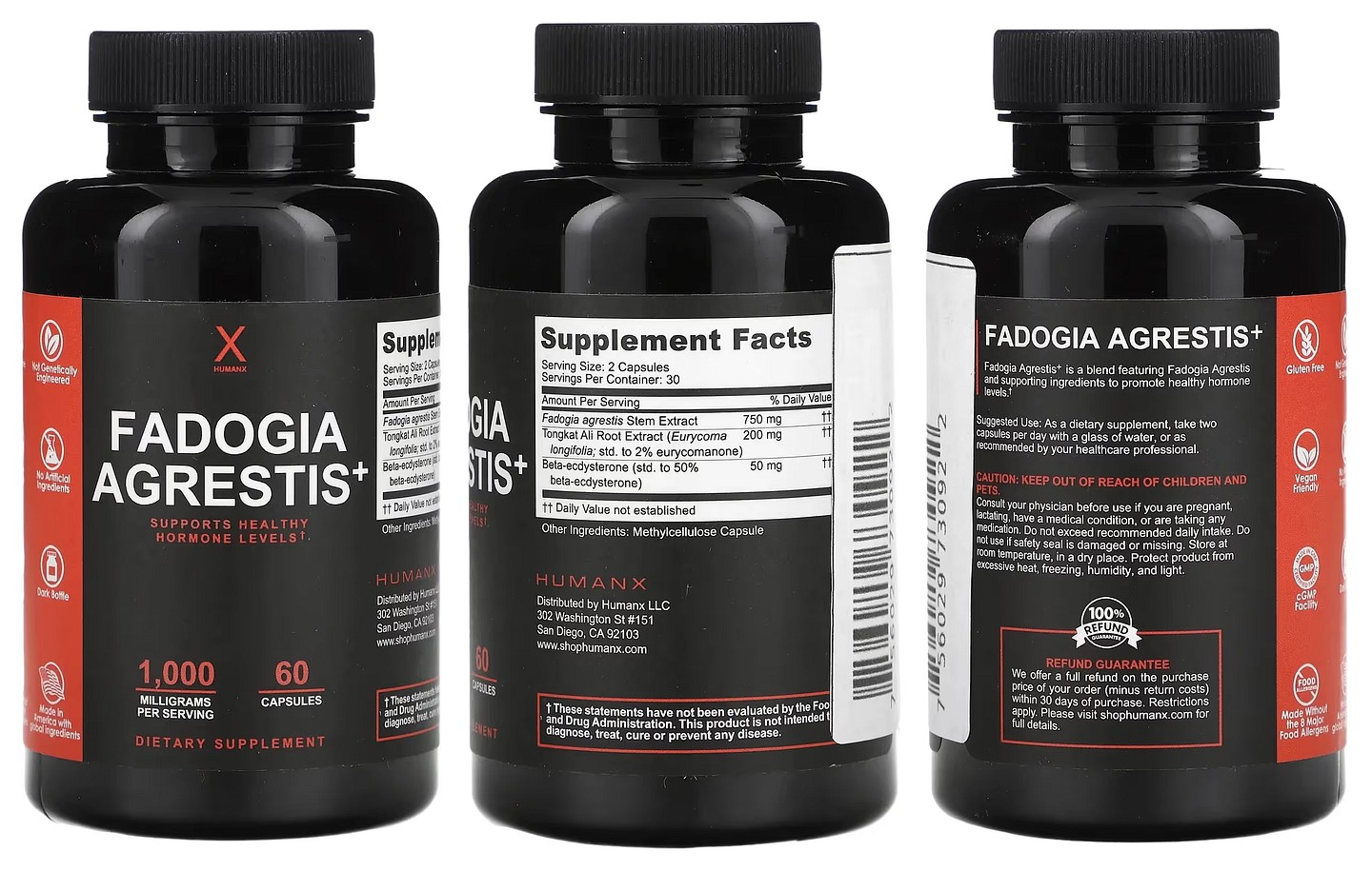 Harbinger HumanX, Fadogia Agrestis+ packaging