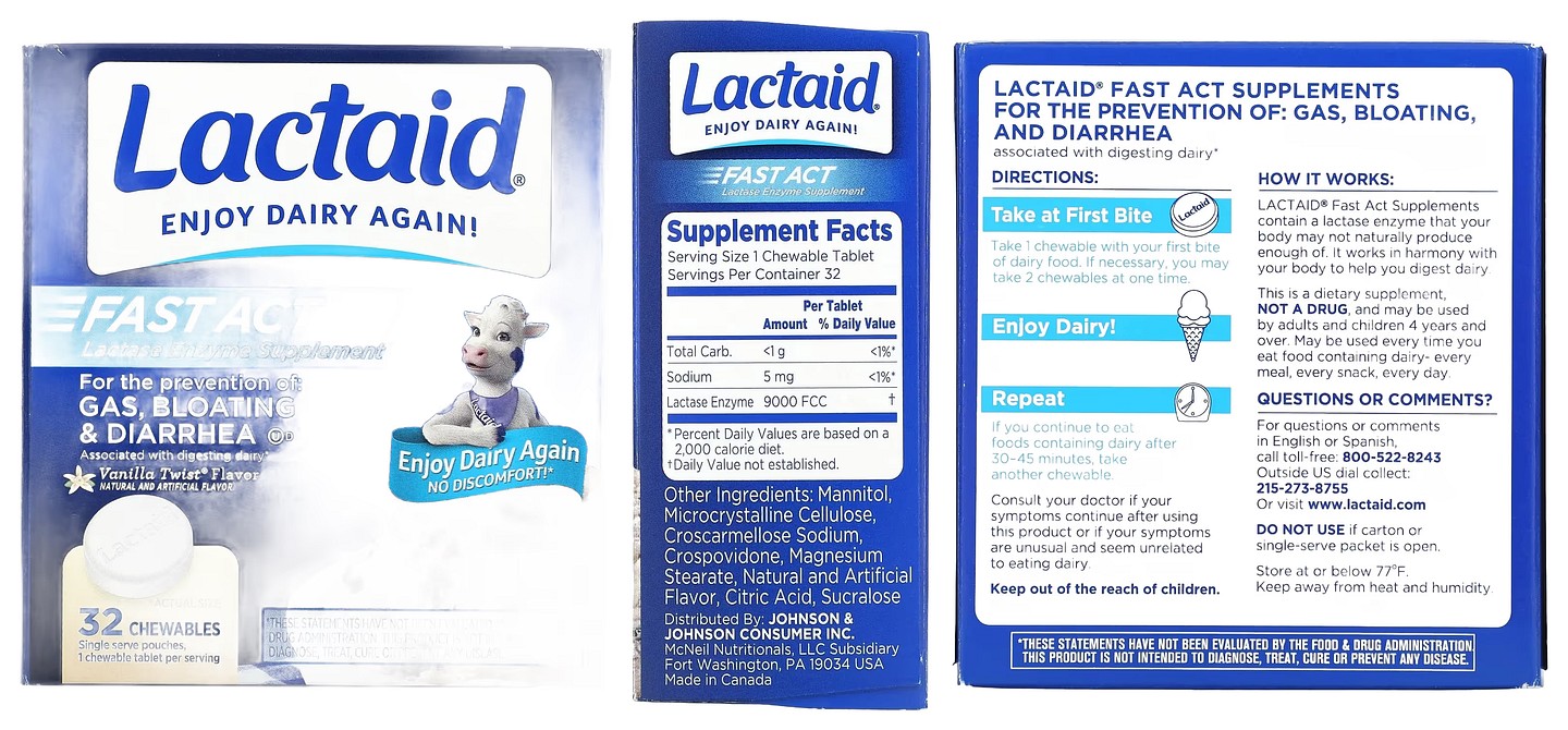 Lactaid, Fast Act packaging