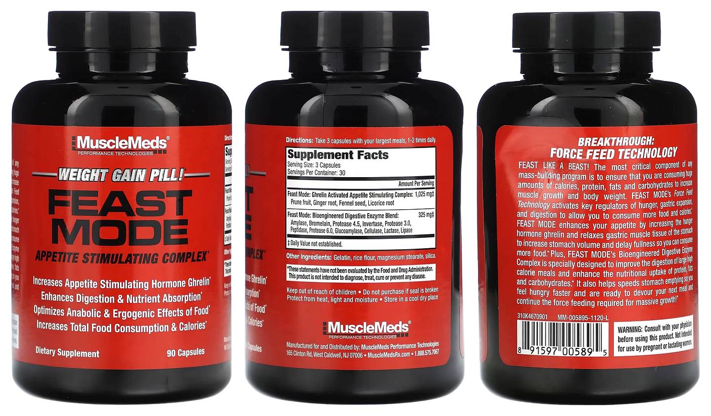 MuscleMeds, Feast Mode, Appetite Stimulating Complex packaging