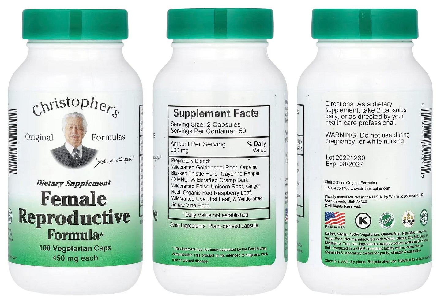 Dr. Christopher's, Female Reproductive Formula packaging