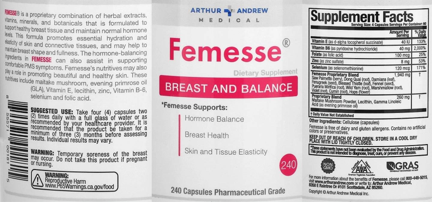 Arthur Andrew Medical, Femesse label