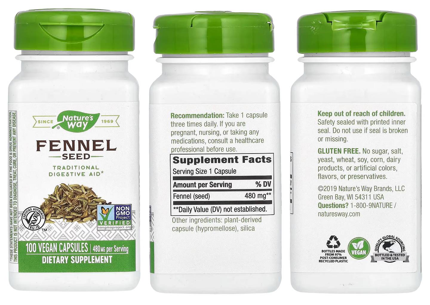 Nature's Way, Fennel Seed packaging