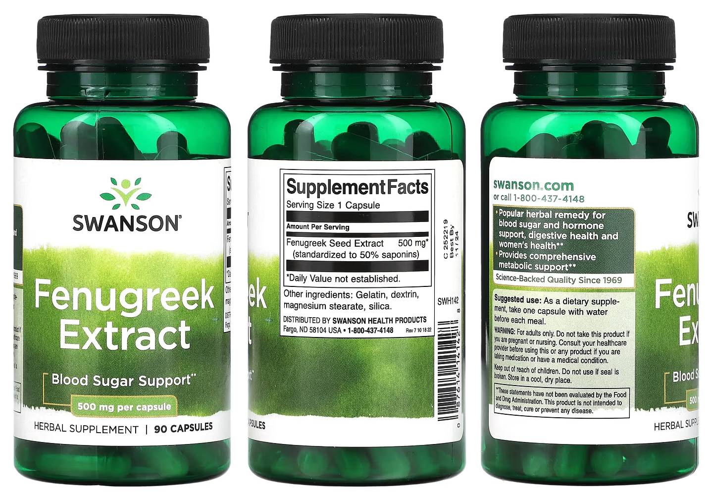 Swanson, Fenugreek Extract packaging