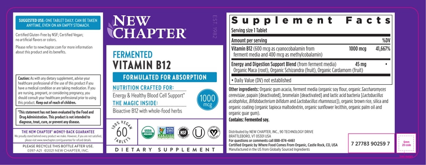 New Chapter, Fermented Vitamin B12 label