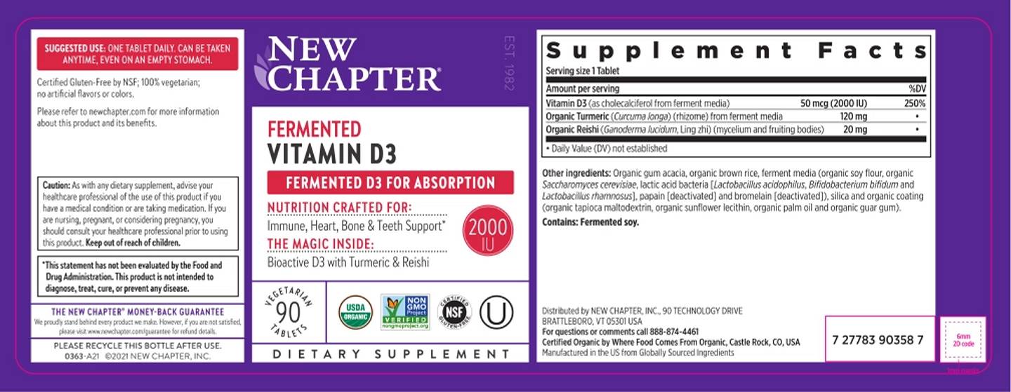 New Chapter, Fermented Vitamin D3 label