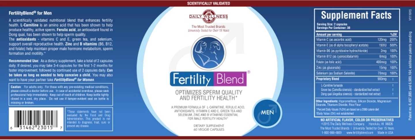 Daily Wellness Company, Fertility Blend label
