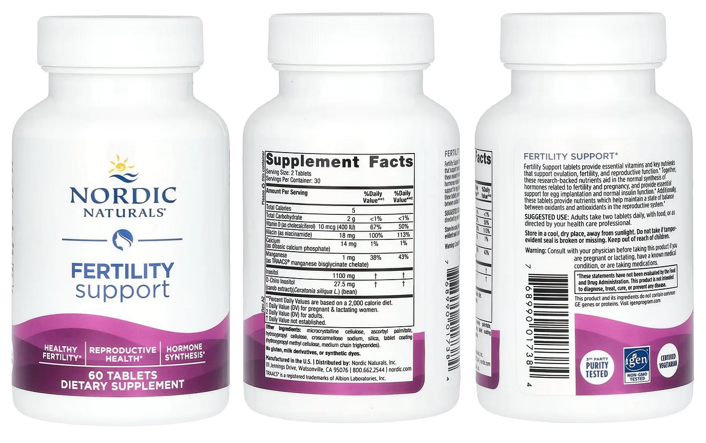 Nordic Naturals, Fertility Support packaging