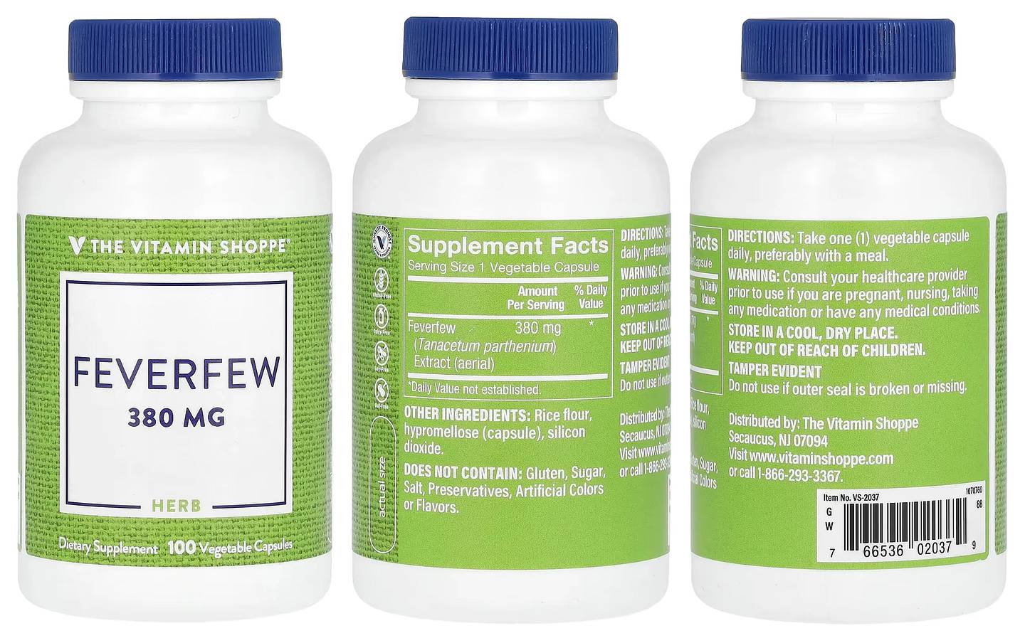 The Vitamin Shoppe, Feverfew packaging