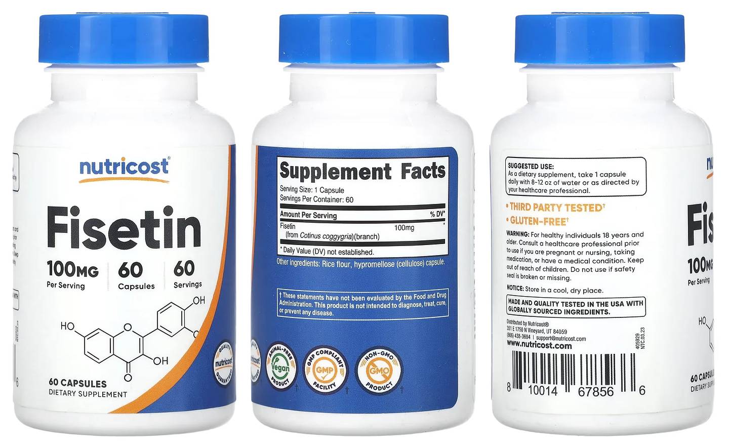 Nutricost, Fisetin packaging