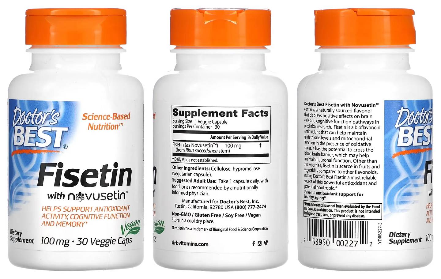 Doctor's Best, Fisetin with Novusetin packaging