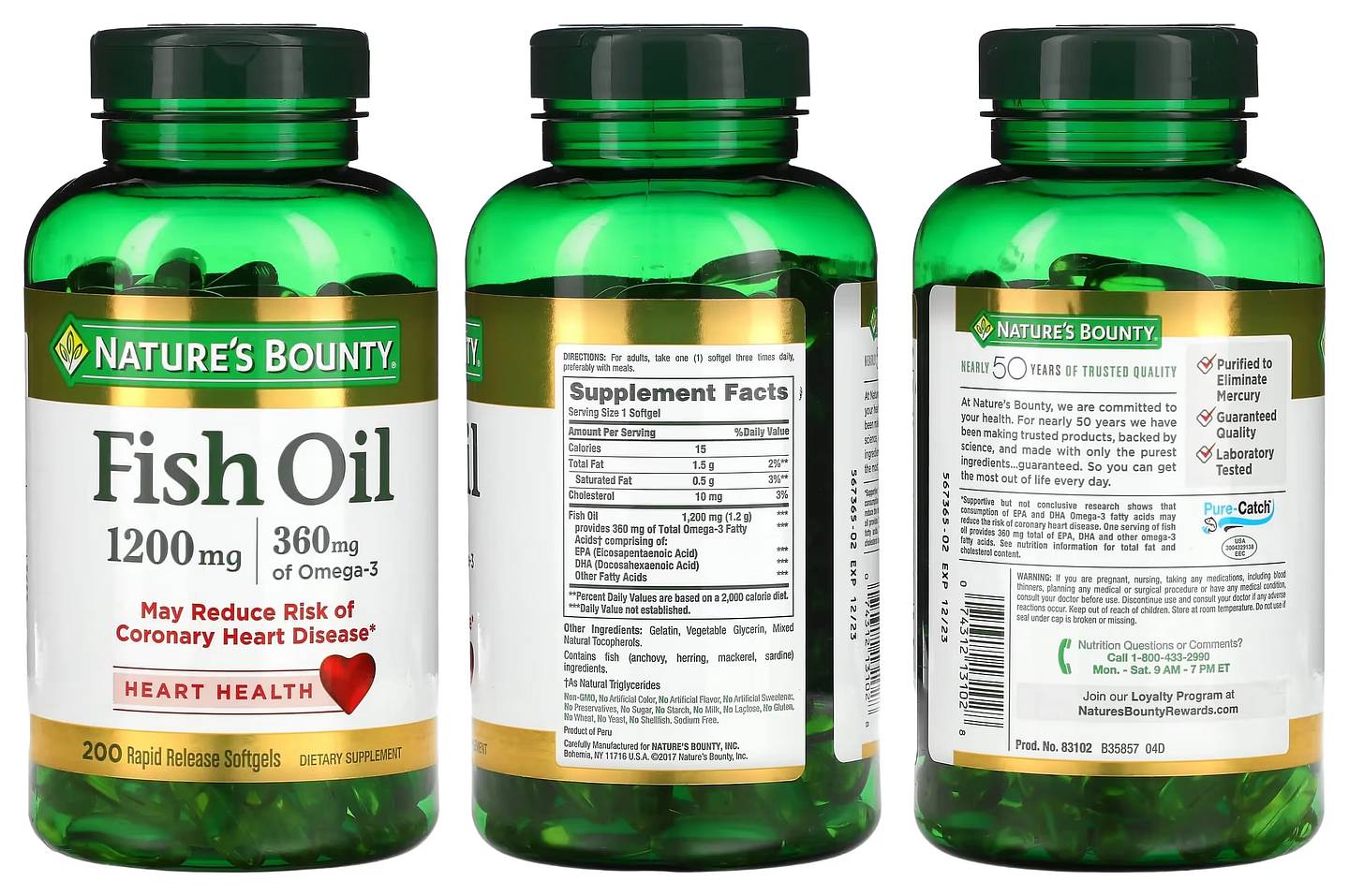 Nature's Bounty, Fish Oil packaging