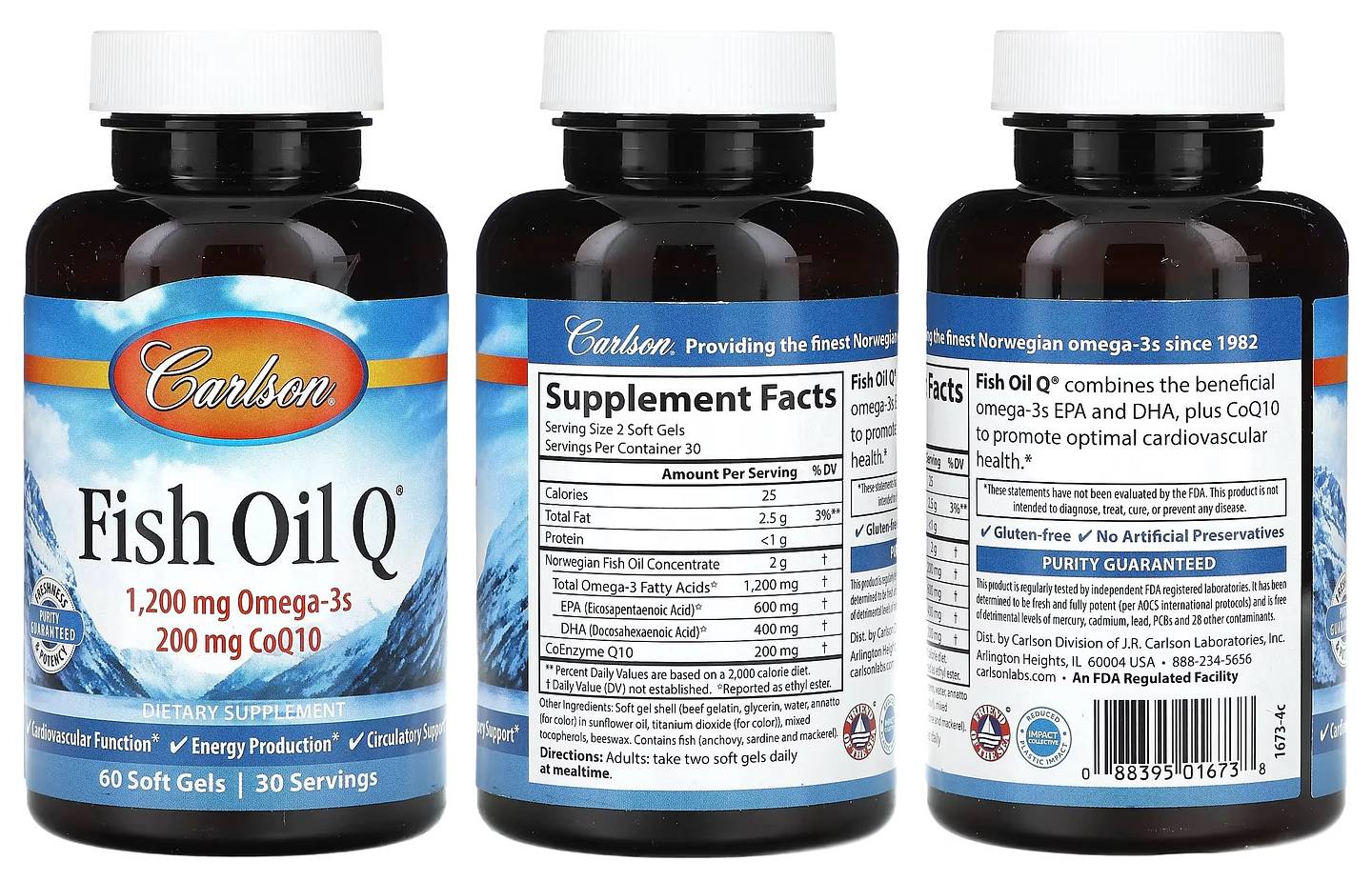 Carlson, Fish Oil Q packaging