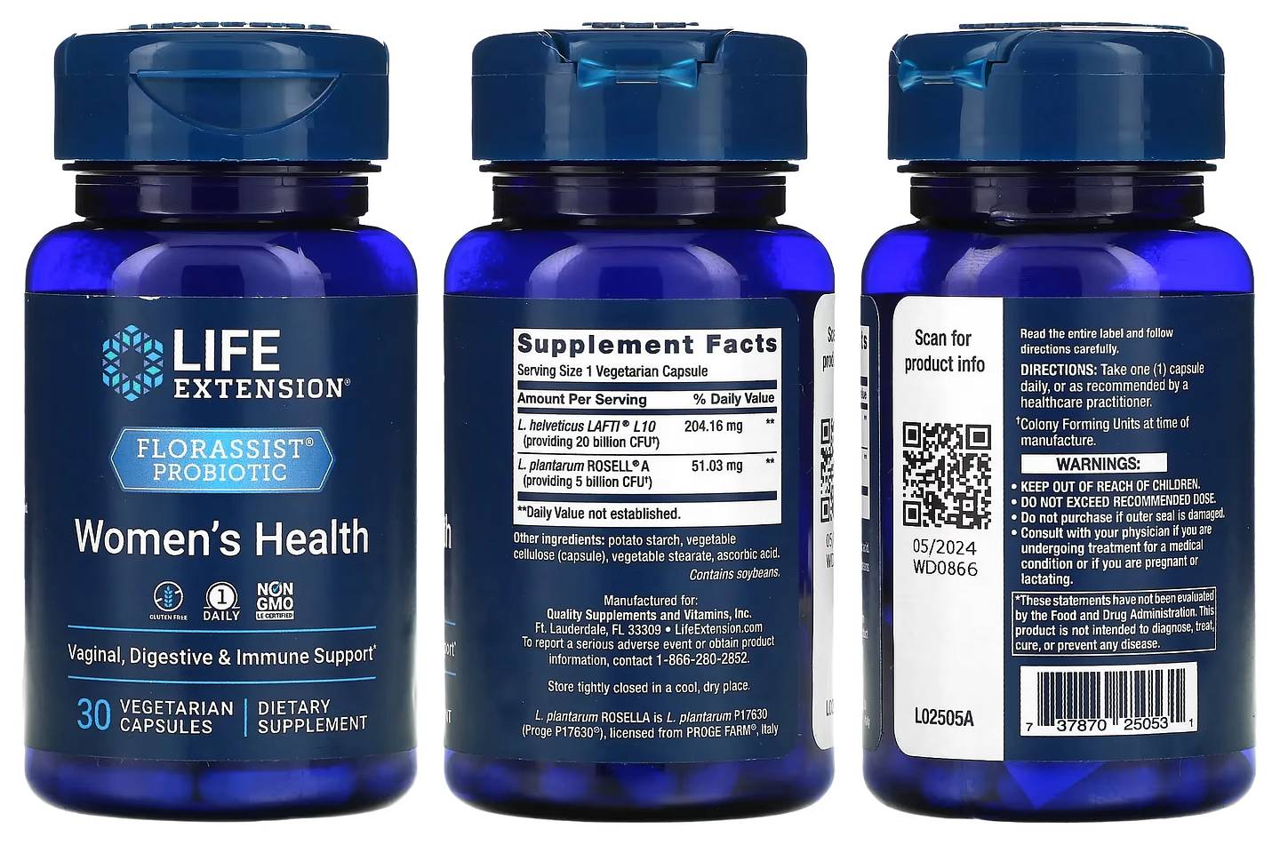 Life Extension, FLORASSIST Probiotic packaging