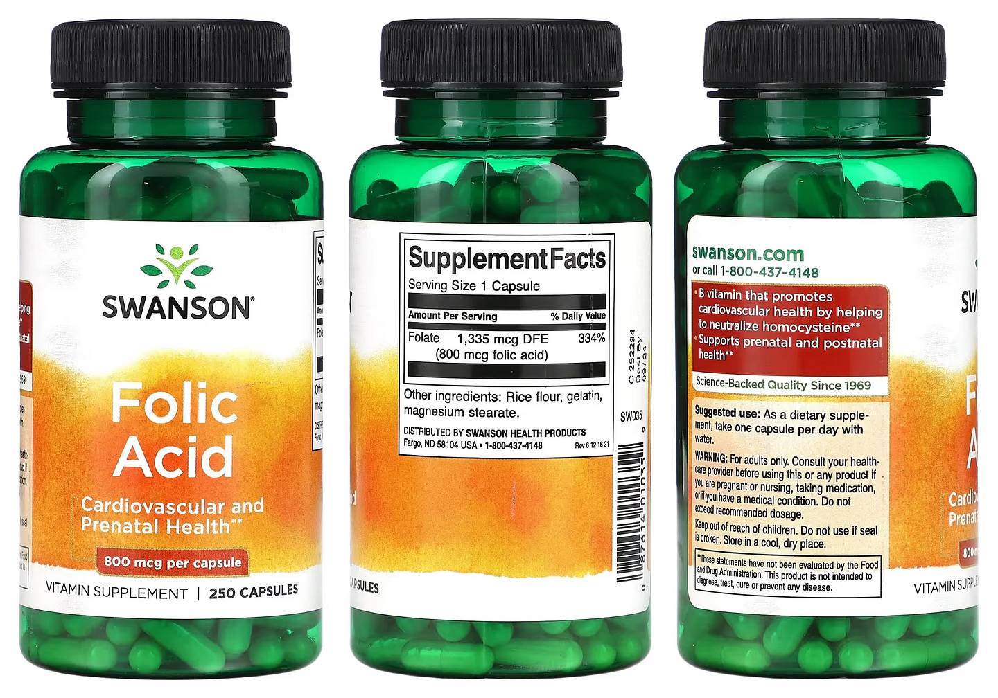 Swanson, Folic Acid packaging