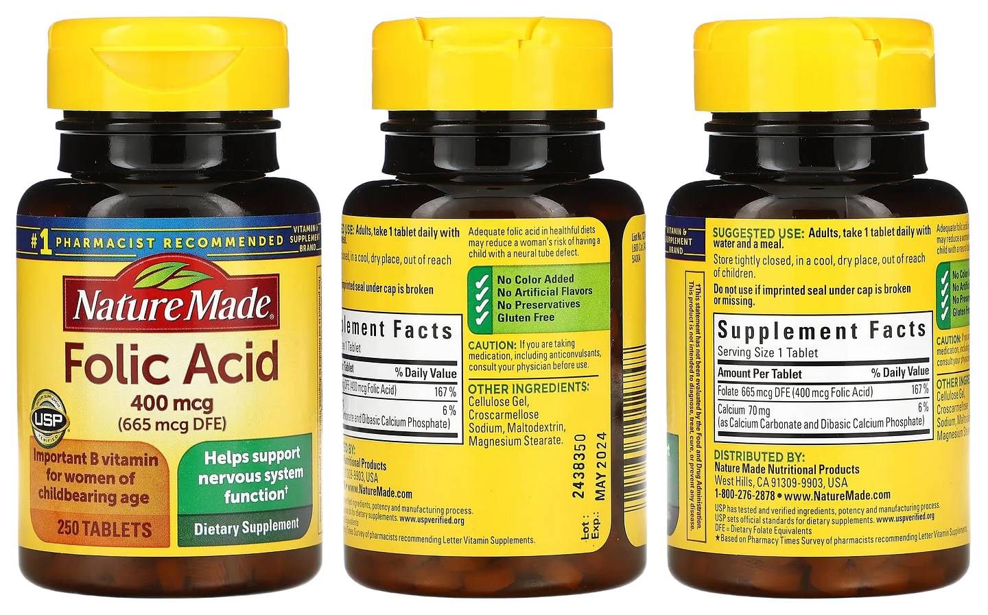 Nature Made, Folic Acid packaging