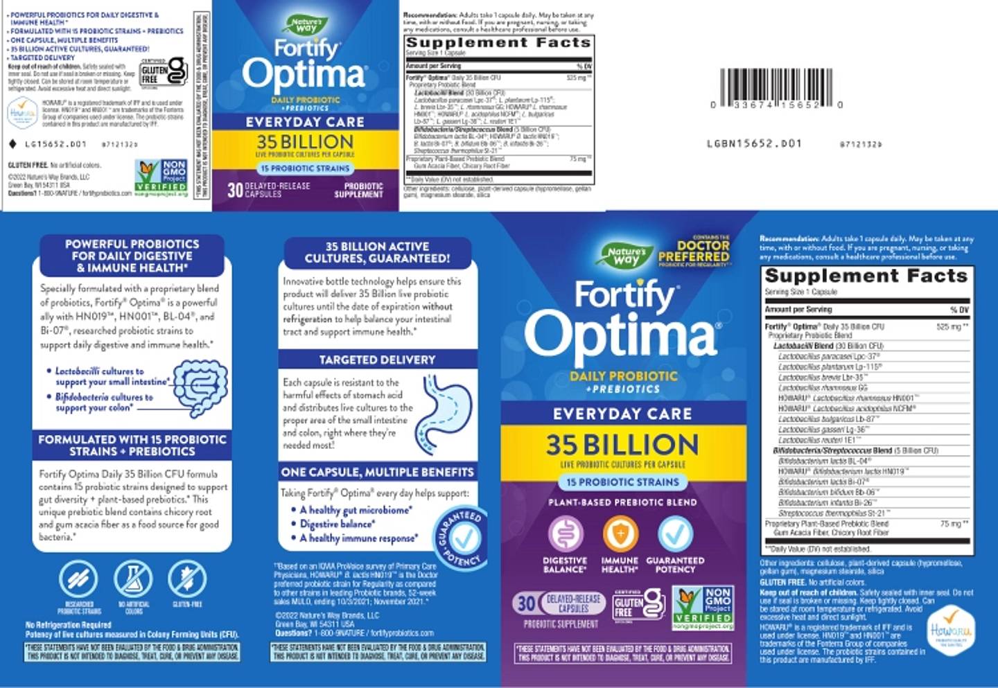 Nature's Way, Fortify Optima label